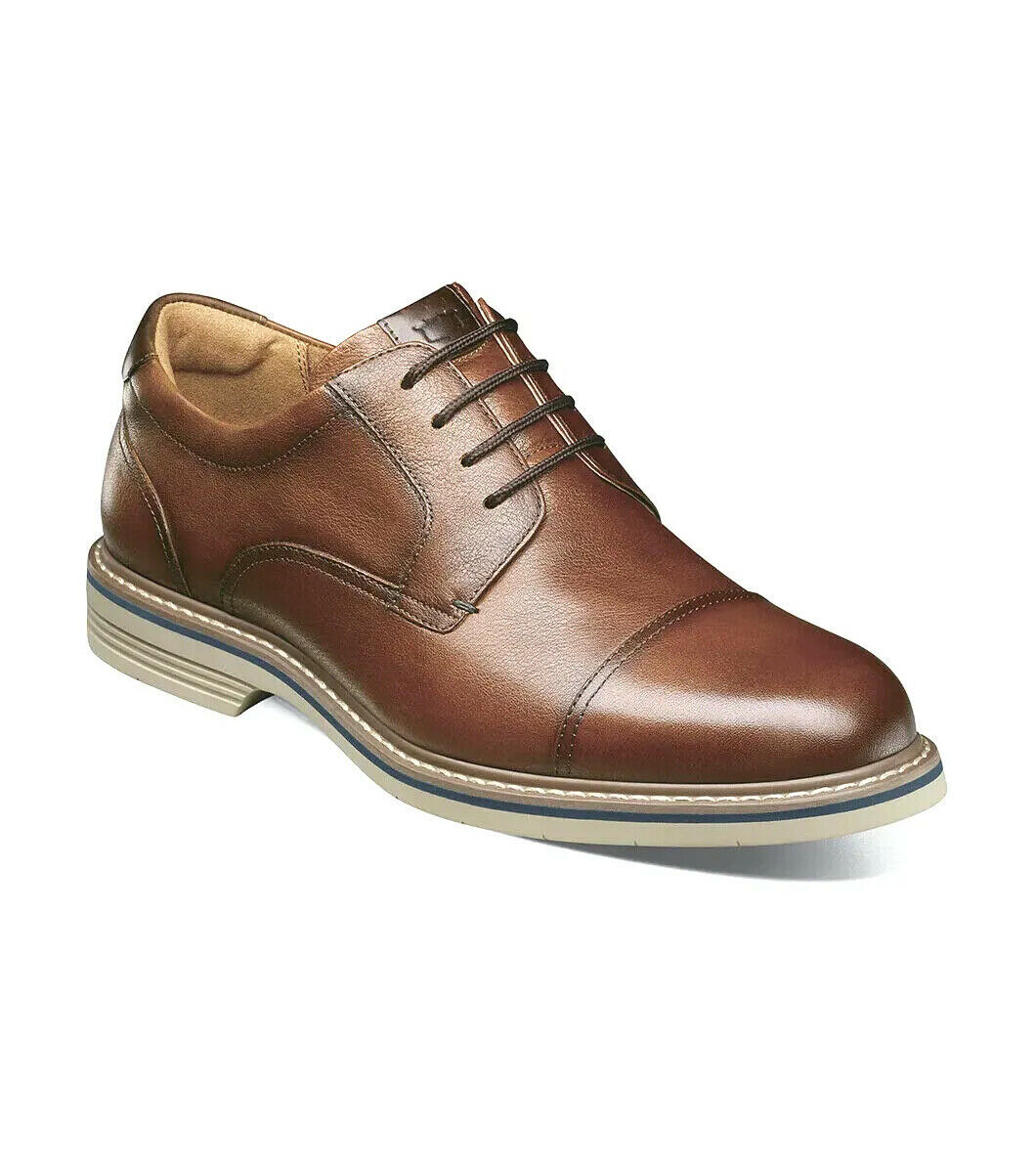 Florsheim Norwalk Cap Toe Oxford Shoe Classic Cognac Tumbled 13368-222