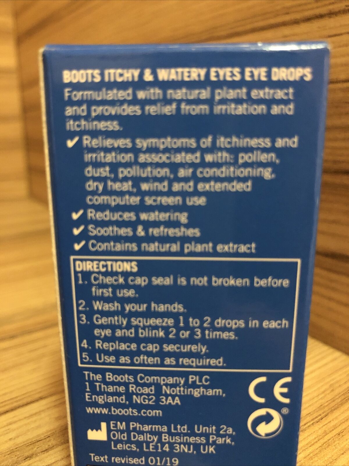 Boots Eye Drops Itchy Watery Eyes Eye Drops & Wash