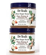 2 Ct Dr Teal&#39;s 19 Oz Shea Butter &amp; Almond Oil Sugar Scrub With Essential... - $35.99