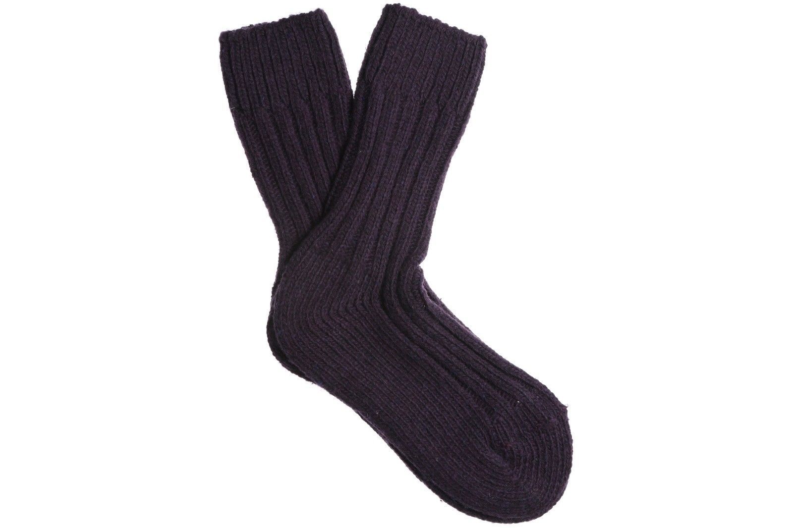 Irish Donegal Wool Walking socks - Purple - 4-7 - Made In Ireland - Socks