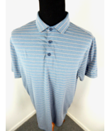 Champion C9 Mens Polo Shirt XL Gray/pink stripes  Activewear Stretch - $13.50