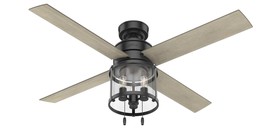 Hunter Astwood 52-in Matte Black LED Indoor Ceiling Fan with Light (4-Blade)  - $254.99