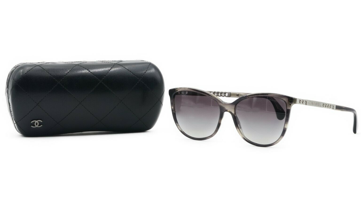 CHANEL Women's Gray Chain Sunglasses w/case CH 5352 C.1565/S6 59mm