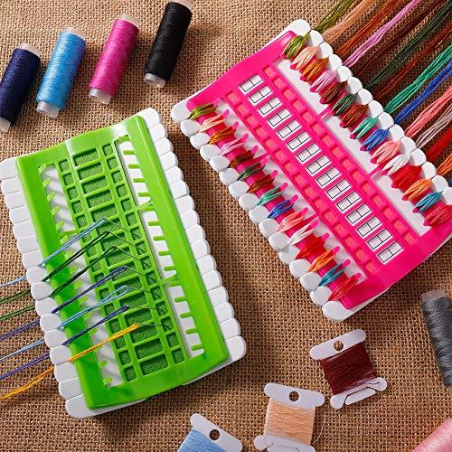lorelo 2 Pieces Floss Organizer Embroidery Kit Cross Stitch Tool, 30