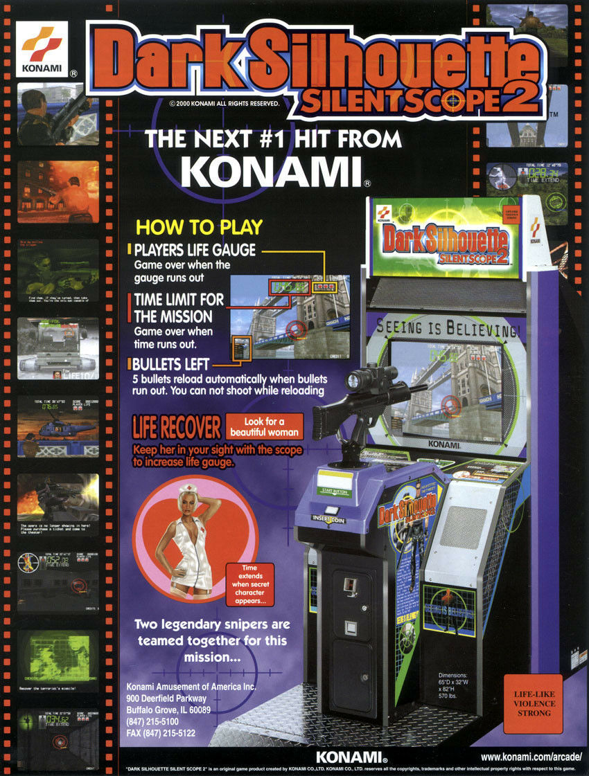 Dark Silhouette Silent Scope 2 Arcade Flyer And Similar Items