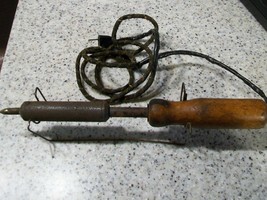 Antique Electric Soldering Iron with original stand - $33.69