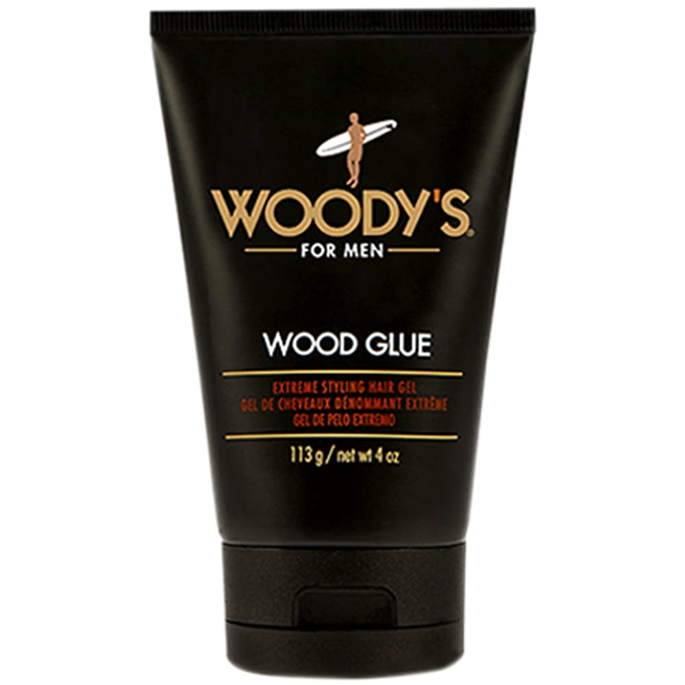 Woody's Wood Glue Extreme Styling Hair Gel, 4 fl oz Woodys for Men