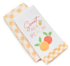 2DIFFERENT COTTON KITCHEN TOWELS(15x25&quot;)SUMMER GINGHAM,SWEET AS A PEACH,... - $13.85