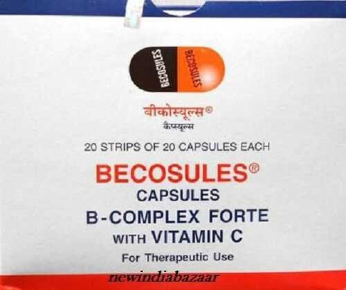 BECOSULES CAPSULES BICASULE Vitamin B-complex With Vitamin C 200 ...