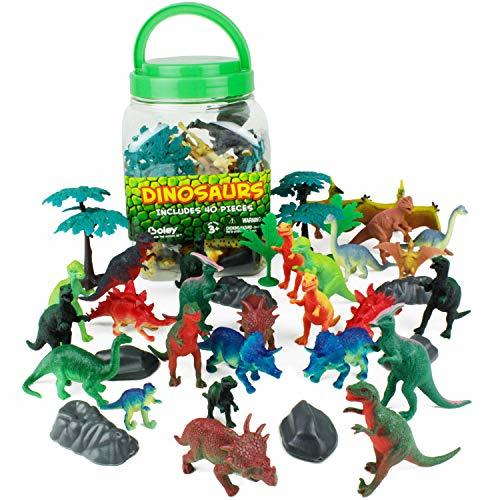 Boley 40Piece Big Bucket Toys-Tub of Educational Dinosaur Toy Playse ...