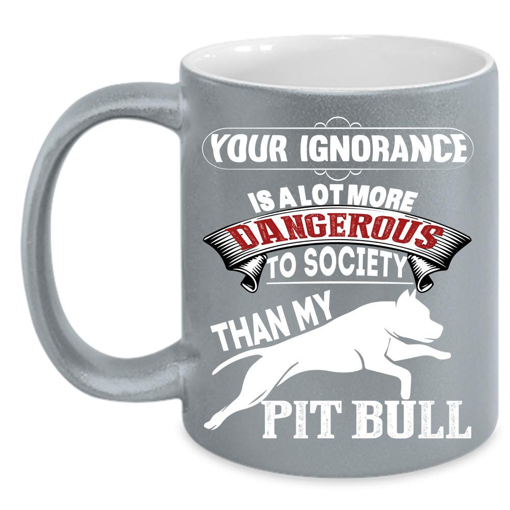 My Pit Bull Coffee Mug, Cute Gift For Pitbull Lovers Coffee Cup Drink Containers & Thermoses