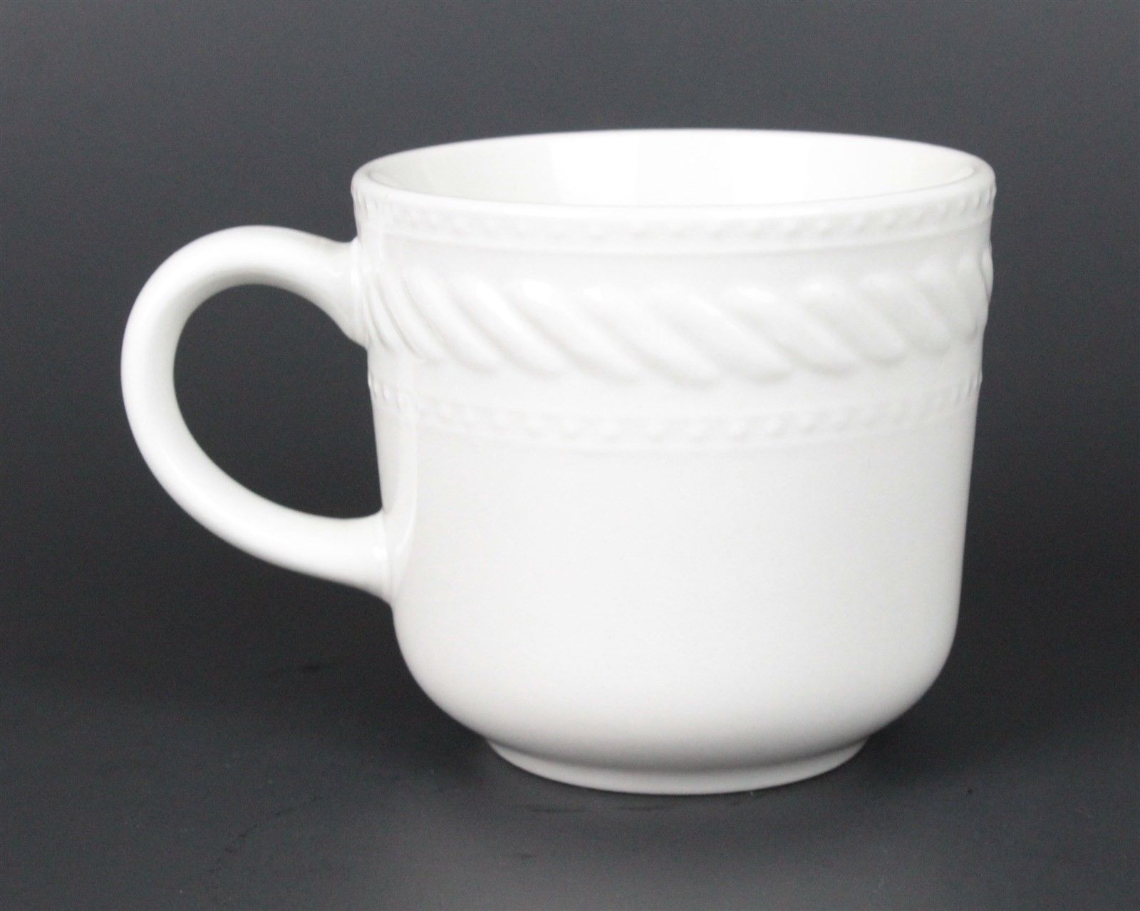 Gibson Restaurant China Off White White Coffee Cup Mug Dot Pattern Mugs, Cups