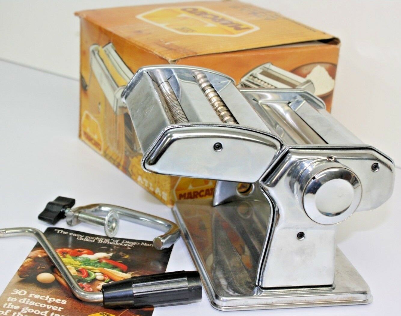Vintage Marcato Atlas Pasta Noodle Maker Machine Spaghetti Fettuccine