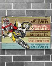 Motorcycle Fear Controls You So Face It Canvas Painting - $49.99