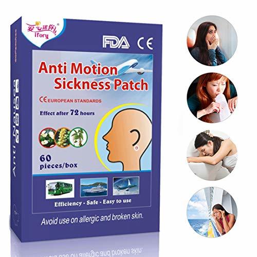 ifory 60 Count Sea Sickness Patches Behind Ear, Motion Sickness Patches