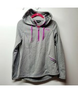 Fila Sport Quarter 1/4 Zip Hoodie Sweatshirt gray Purple Adult small Sof... - $19.85