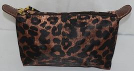 J Brand HM1006LP Leopard Print Zipper Makeup Bag Carrying Strap image 3