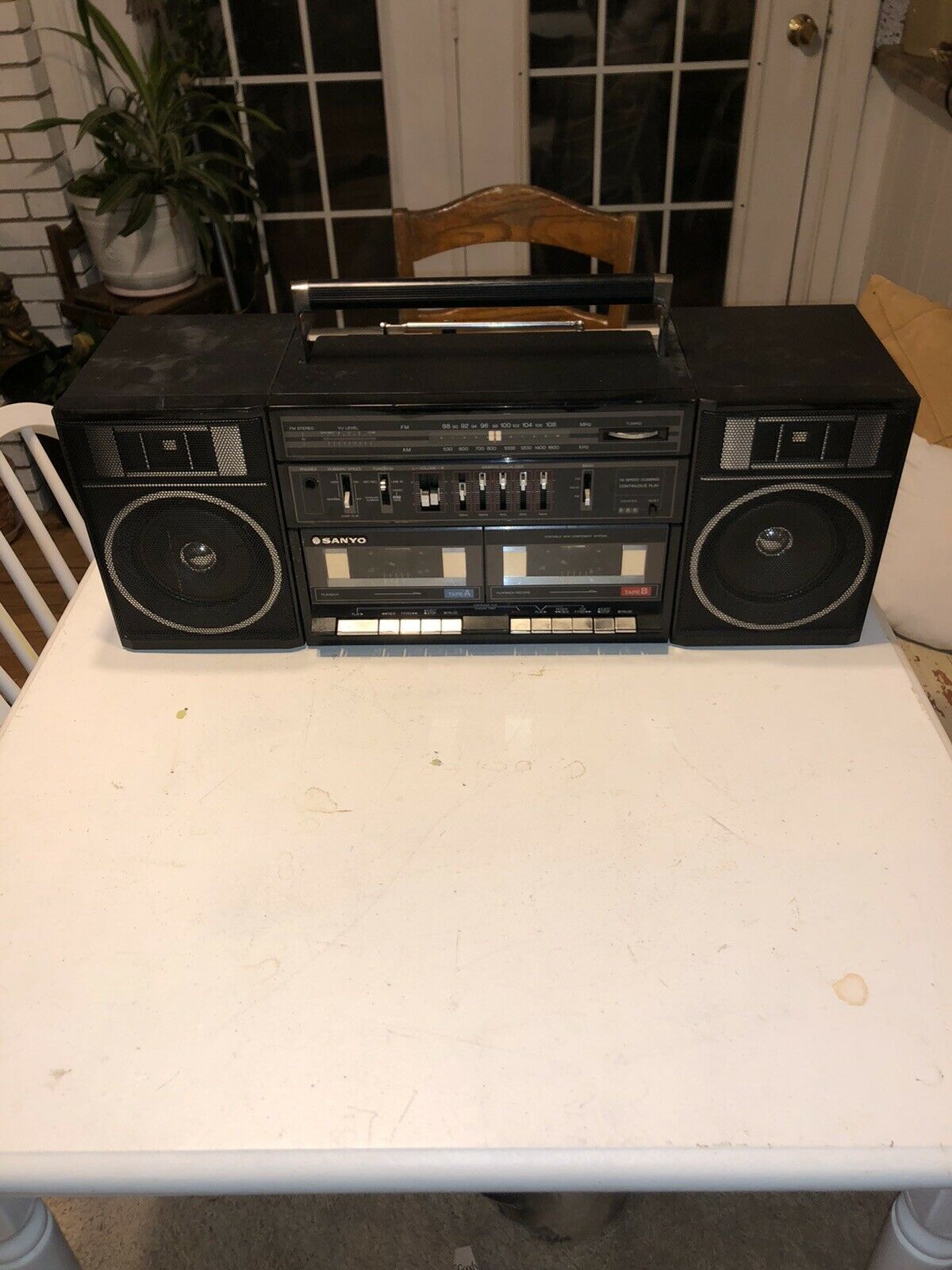 SANYO C35 Lecteur Stéréo Radio Double Cassette Boombox