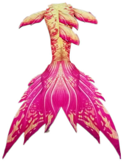 Finfolk - Yellow pink mermaid tails for swimming with monfin for adult and kids