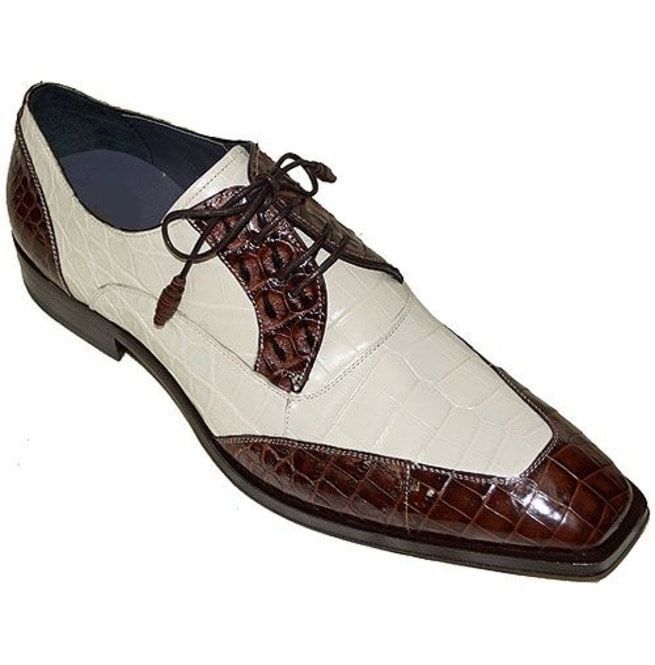 Men's Handmade Casual Shoes, Men's White Burgundy Alligator Skin Leather Shoes