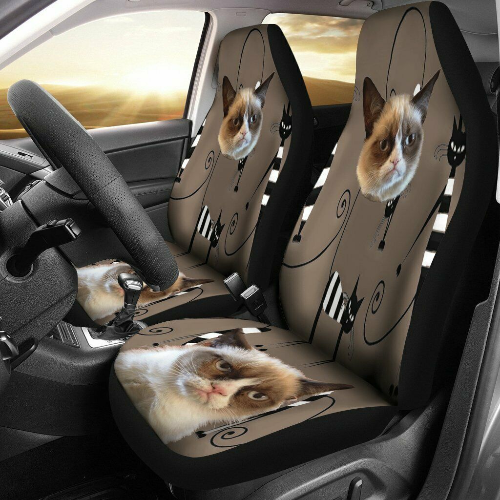 Funny cat face Car Seat Cover Seat Covers
