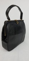 Vintage Bellestone Brown Lizard Structured Handbag 1950s 1960s Mid Centu... - $78.39