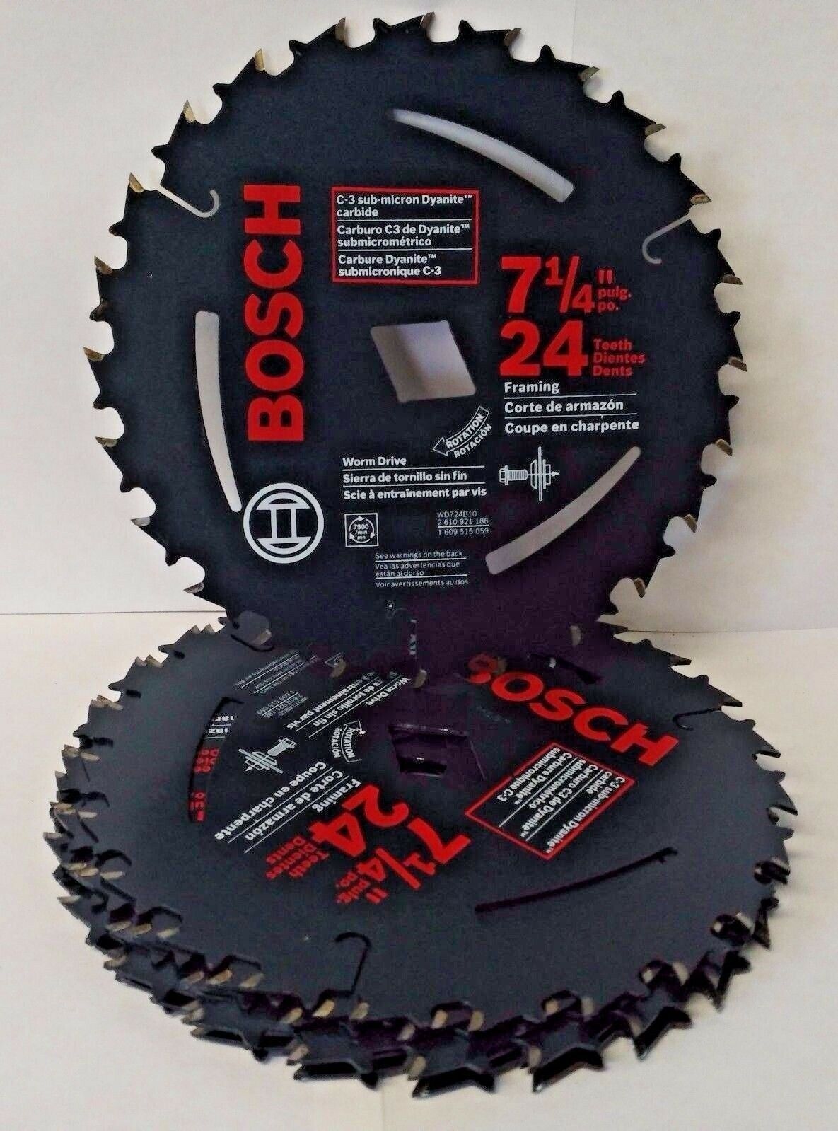 Bosch WD724B10 71/4" x 24T Circular Saw Blade Arbor Diamond Knockout