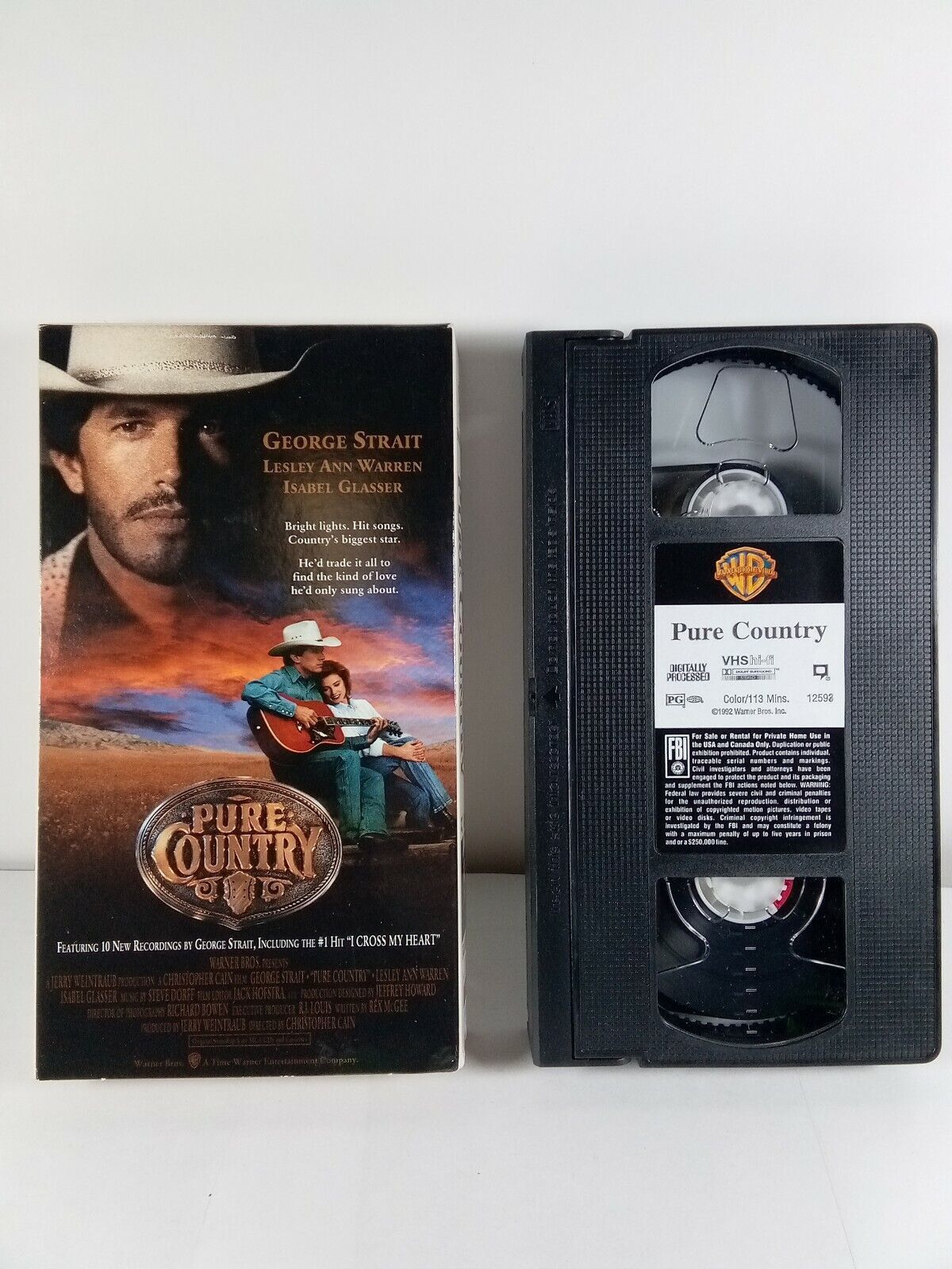 Pure Country- VHS Tape Movie George Strait, Lesley Ann Warren, & Isabel ...