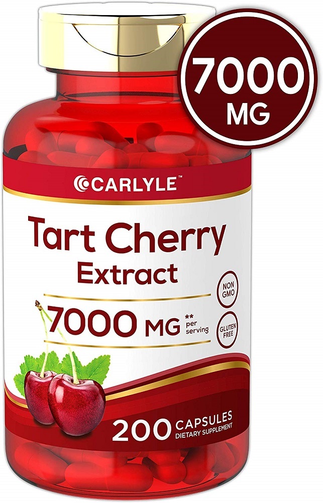 Tart Cherry Capsules | 7000 mg | 200 Count | Max Potency | Non-GMO, Gluten Free