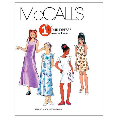 McCall's Patterns M6098 Girls' Dresses In 2 Lengths, Size CS (12-14-16)