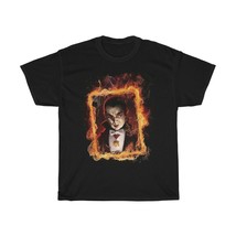Flame framed Dracula the Vampire Monster Men&#39;s Short Sleeve Tee - $20.00