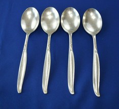 4 Wm Rogers Is Sweep 1958 Soup Spoons - $19.80