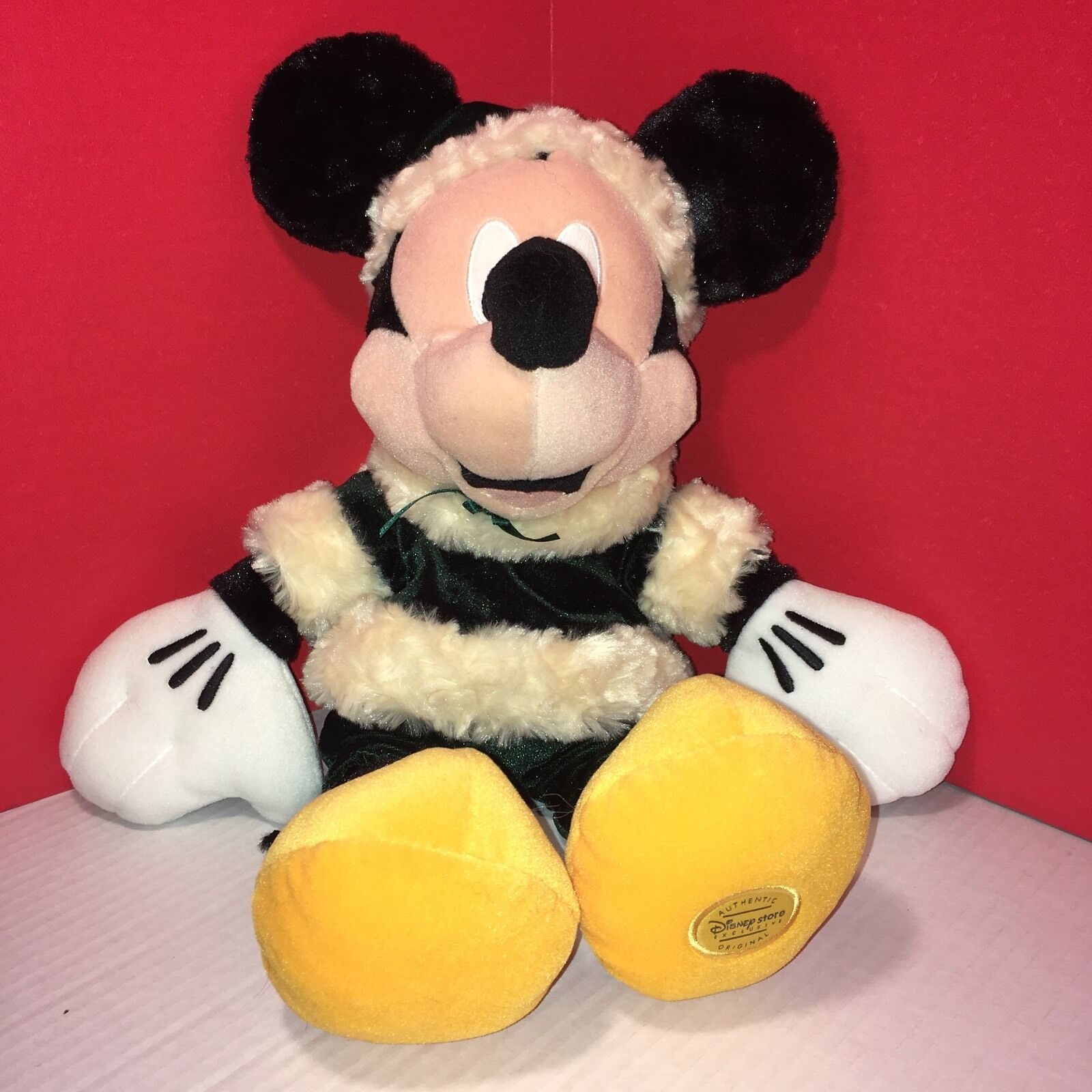 Mickey Mouse Christmas Plush Authentic Original Disney Store Exclusive