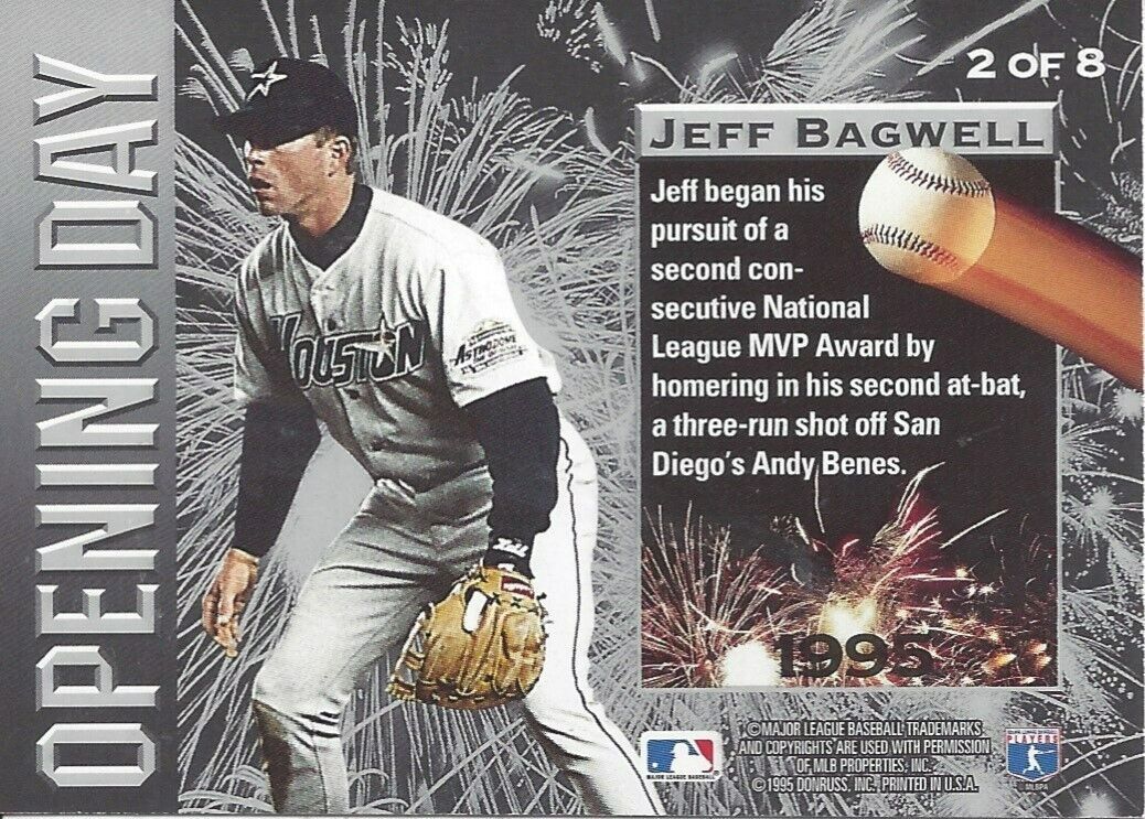 Jeff Bagwell 2005 Donruss Game Worn Jersey Card