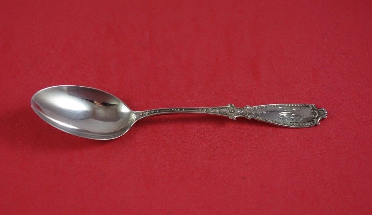 Hyperion By Whiting Sterling Silver Demitasse Spoon Goldwashed 4 1/8" 