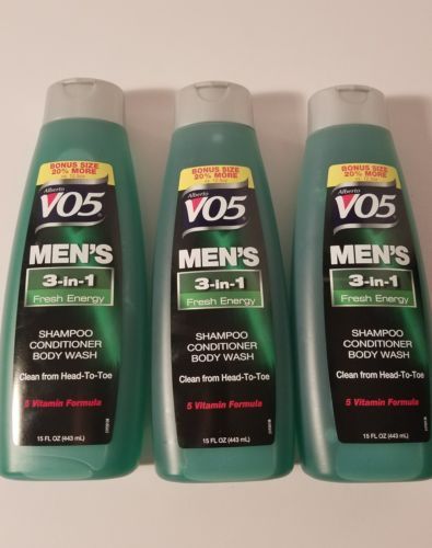 3 Alberto Vo5 Men S 3 In 1 Shampoo And 50 Similar Items