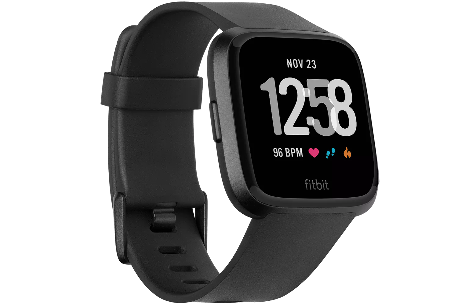 Fitbit Versa Fitness Smartwatch With Heart Rate Monitor - Black ...