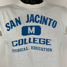 Vintage 60s San Jacinto College Medium T Shirt Physical Education Houston Tee - $70.67