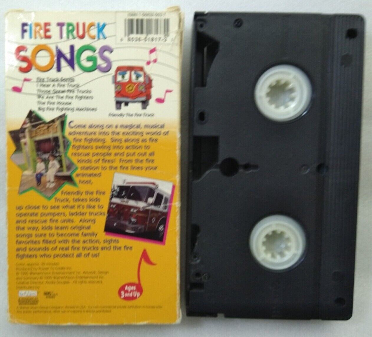 VHS Fire Truck Songs Friendly Fire Truck Real Rockin Wheels (VHS 1995 ...