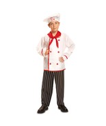 Dress Up America Polyester Halloween Deluxe Boy Chef Costume - T4 - $45.63
