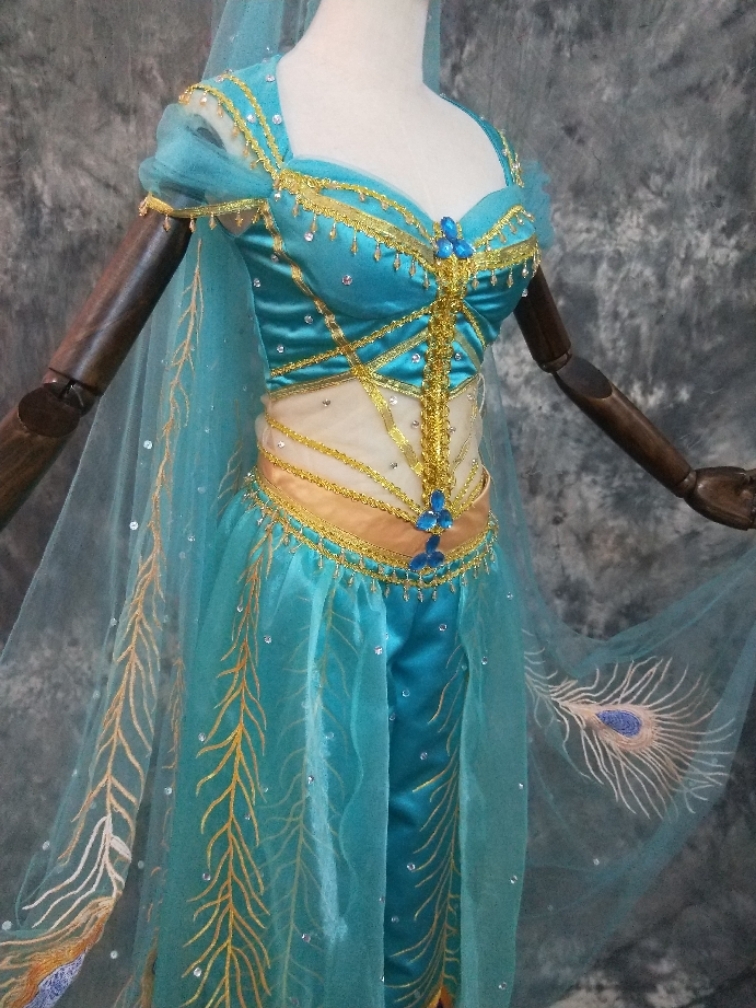 Princess Jasmine Costume Jasmine Dress Aladdin 2019 Live Action Outfits ...