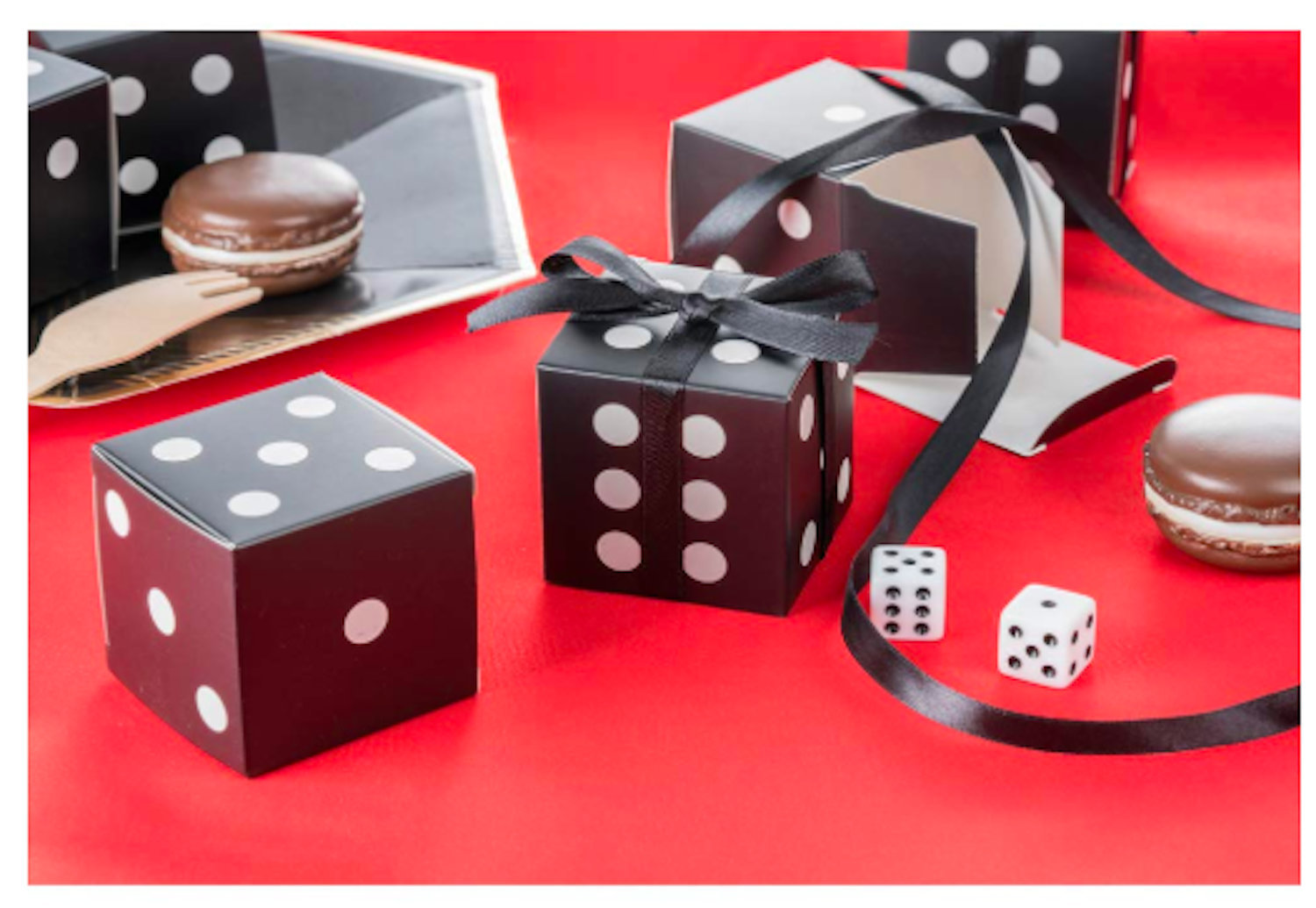 50 Casino Party Black Dice Favor Box Poker Night Game Night Party