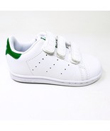 Adidas Originals Stan Smith CF White Green Infant Baby Casual Sneakers F... - $39.95