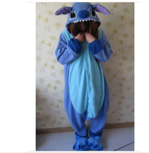 Unisex Adult Animal Pyjamas Costume Lilo and stitch Lovers Kigurumi ...
