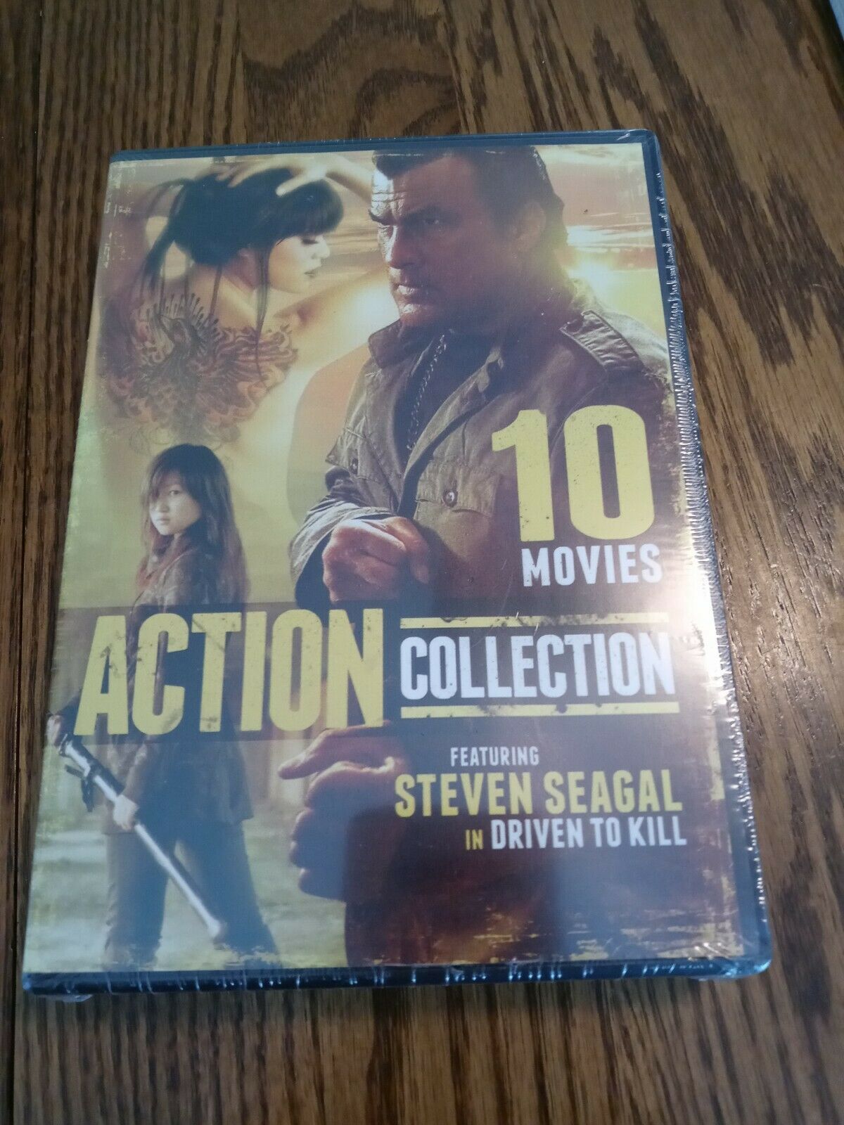 10 Movie Action Collection Dvd Featuring Steven Seagal In Driven To Kill 2 Cases Dvds And Blu 