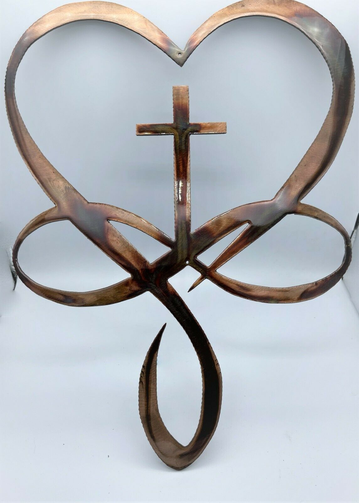 Primary image for Heart Cross Infinity Symbol Metal Wall Art 15" x 11 1/2"