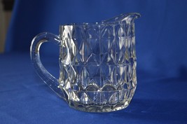 Jeannette Glass Windsor Diamond Small Pitcher Clear - $9.90