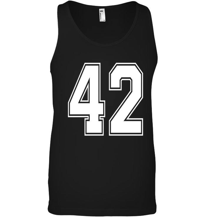 42 Number 42 Sports Jersey Tank Top My Favorite Player 42 - T-Shirts