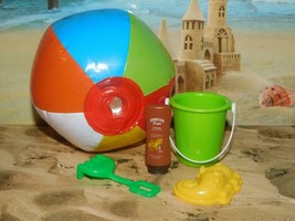 Our Generation Beach Toys Sand Rake Ball Bucket Seahors Lot B fits American Girl - $14.84