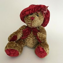 Dan Dee Collector's Choice 8" Tall Bear Plush Stuffed Red Hat Collectors - $18.80